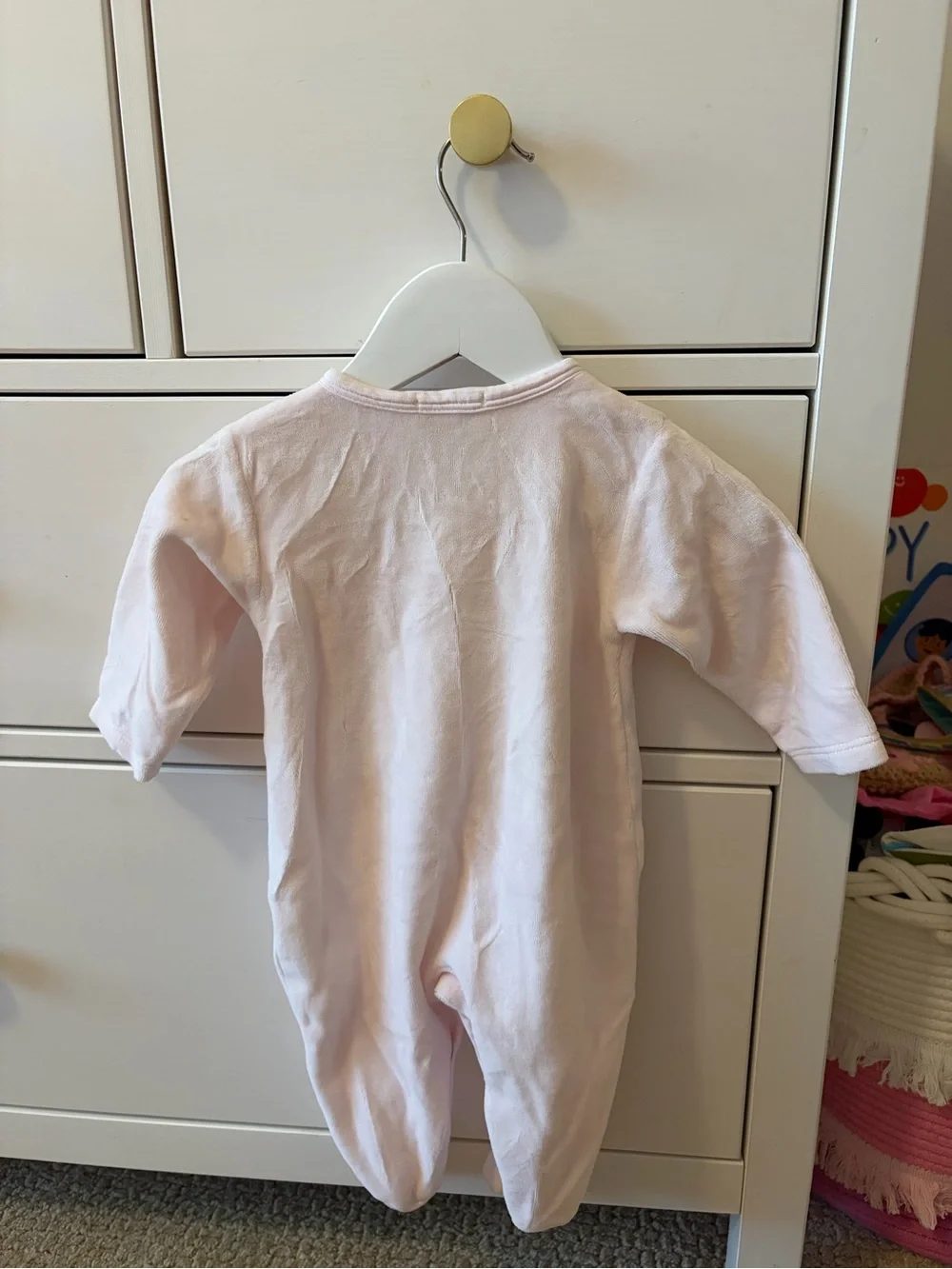 Kissy Kissy Baby 6-9 Months Pink Moon Stars Terry Footie Pajamas